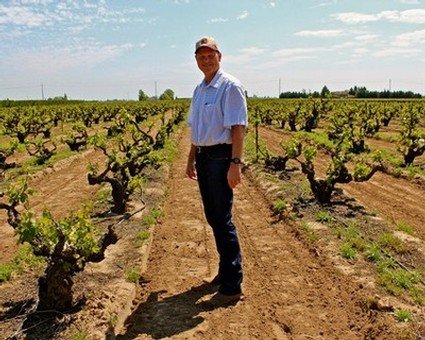 Craig Rous among his 106-year-old Rous Vineyard vines